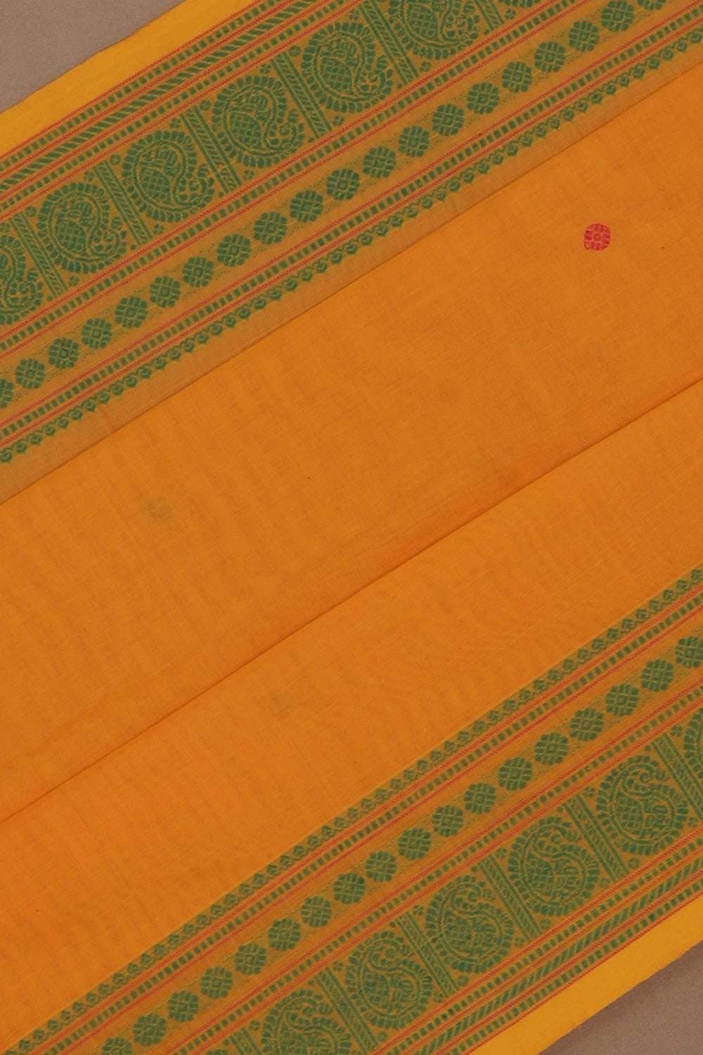 Image of Kanchi Cotton Yellow Saree